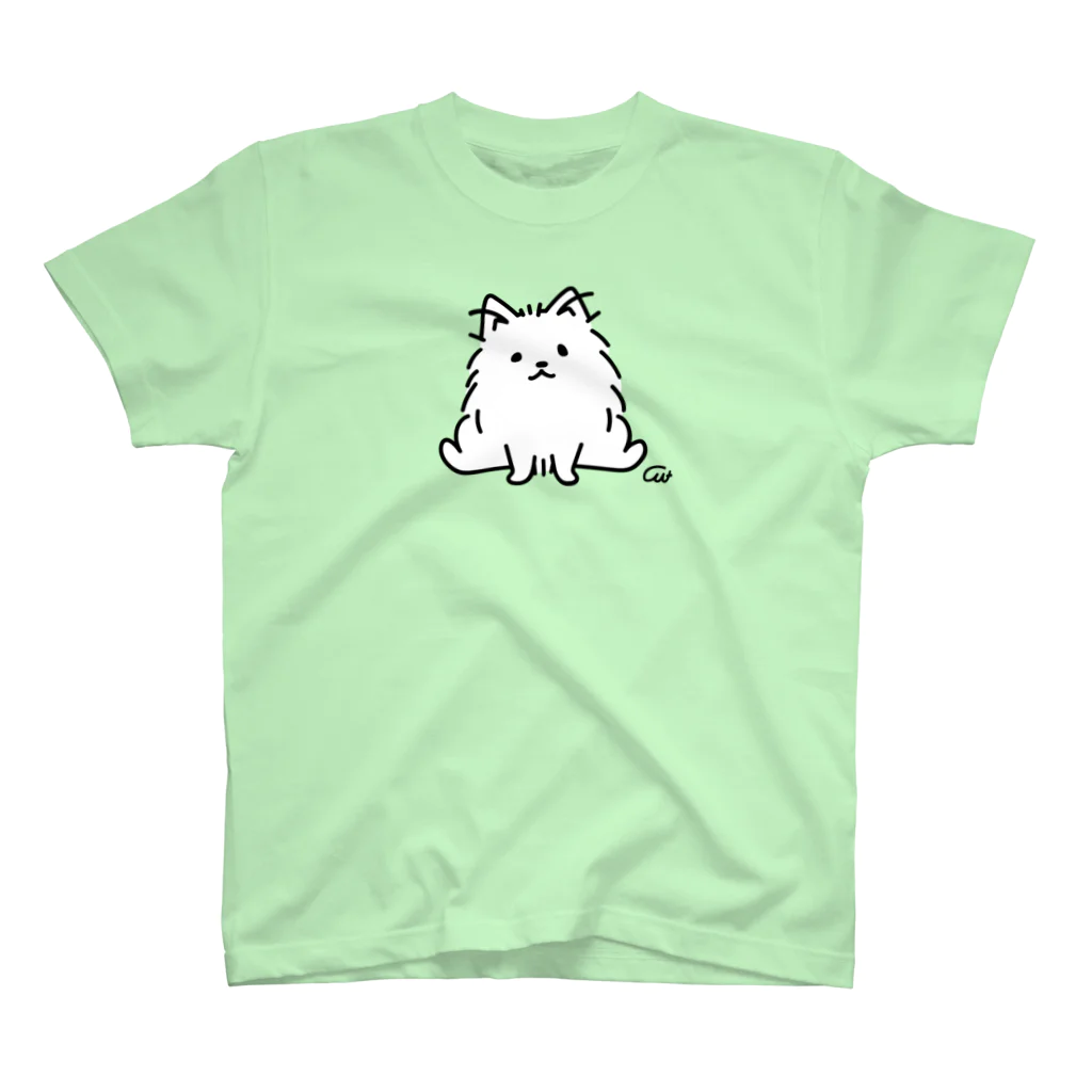 イラスト MONYAAT のかいきゃくポメラニアン スタンダードTシャツ