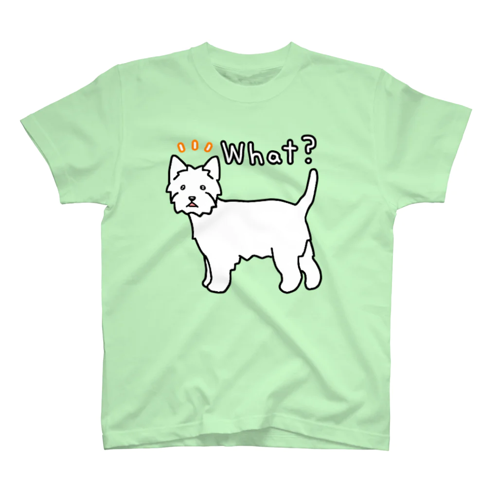 Cute mascot dogsのWhat? White West Highland Terrier Regular Fit T-Shirt