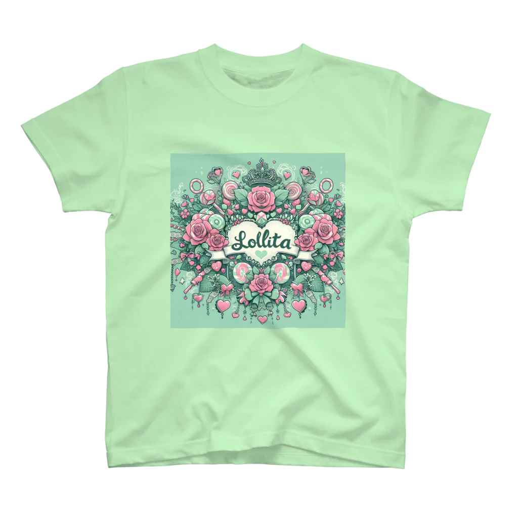 まんまるちゃんのSweet Lolita 🍭 ミントグリーン スタンダードTシャツ