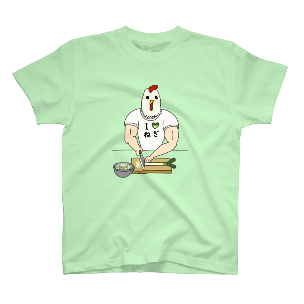 すとろべりーガムFactoryのひたすらネギを切るニワトリ男 티셔츠