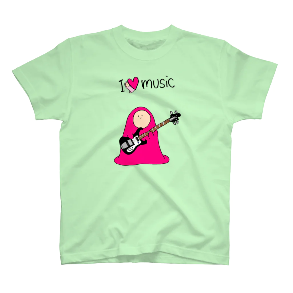 フトンナメクジのI LOVE MUSIC - アイラヴミュージック エレクトリックベースVer.  Regular Fit T-Shirt