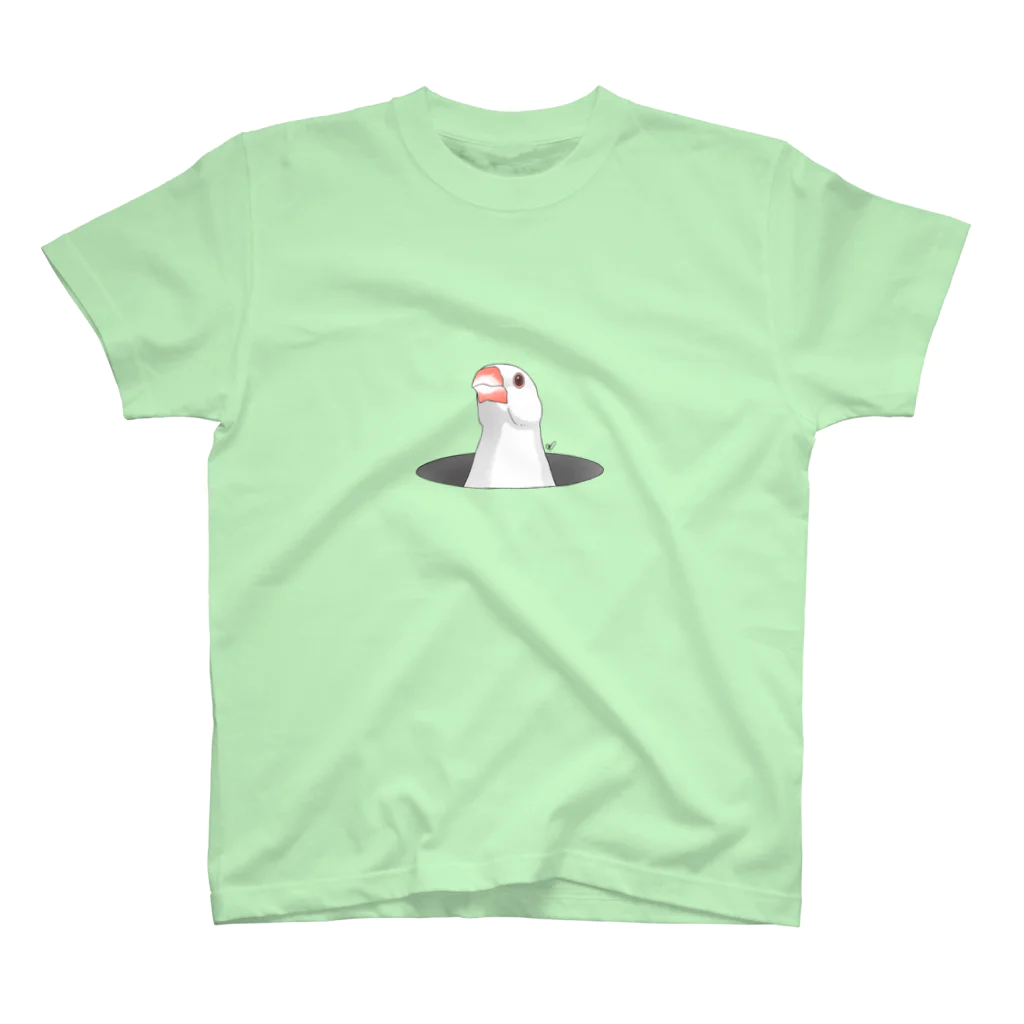 calcalのひょっこり白文鳥 Regular Fit T-Shirt