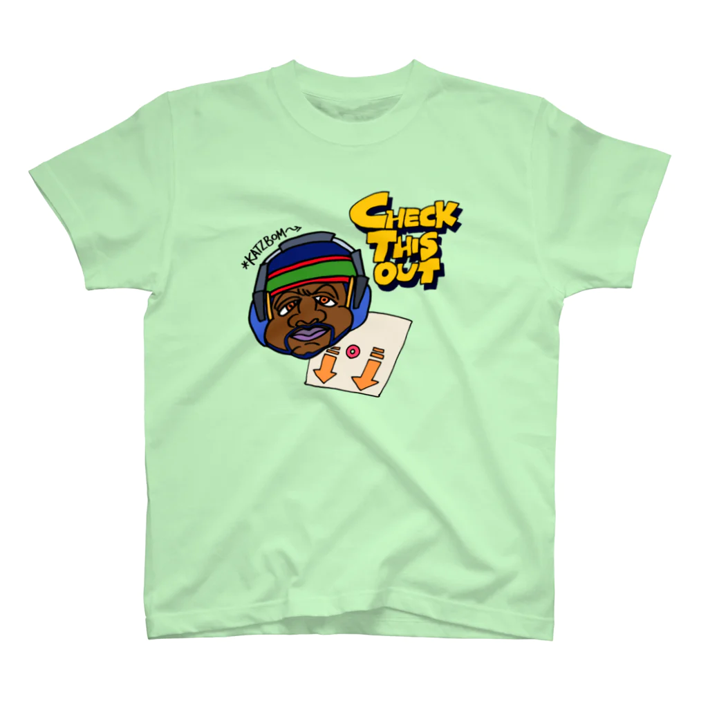 カツボン(KATZBOM)／漫画家ラッパーのDJ Check This Out スタンダードTシャツ