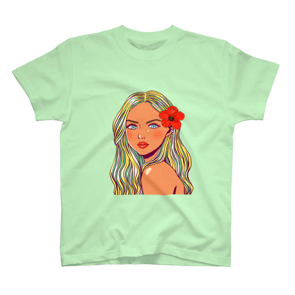 TROPICAL GIRL SHOPのハイビスカスガール スタンダードTシャツ