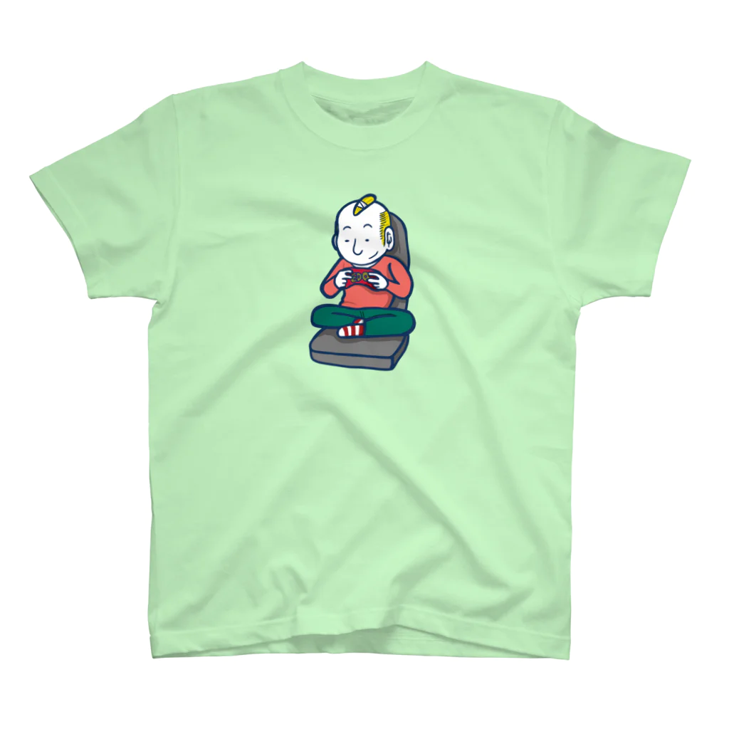 Oedo CollectionのGaming Boy(ビッグイラスト)／濃色Ｔシャツ Regular Fit T-Shirt