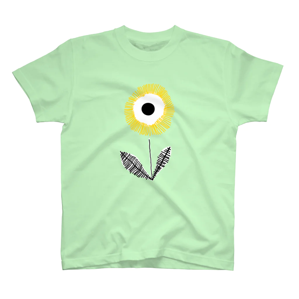 NIKORASU GOのフラワーデザイン「YELLOW FLOWER」 スタンダードTシャツ