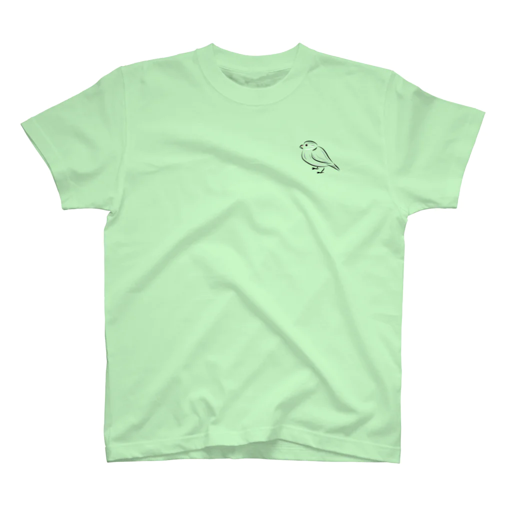 海のサワガニのシンプル文鳥 スタンダードTシャツ