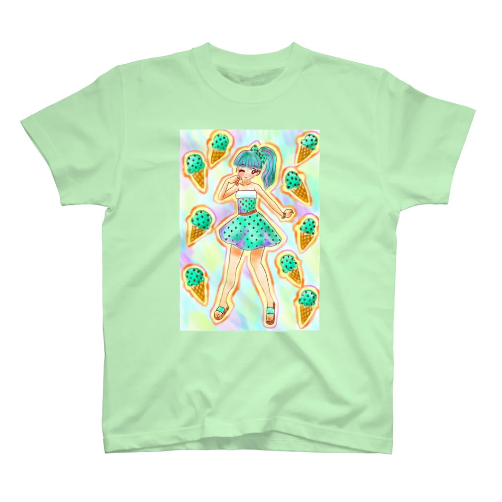 EDGEのスズリのチョコミント　女の子 Regular Fit T-Shirt