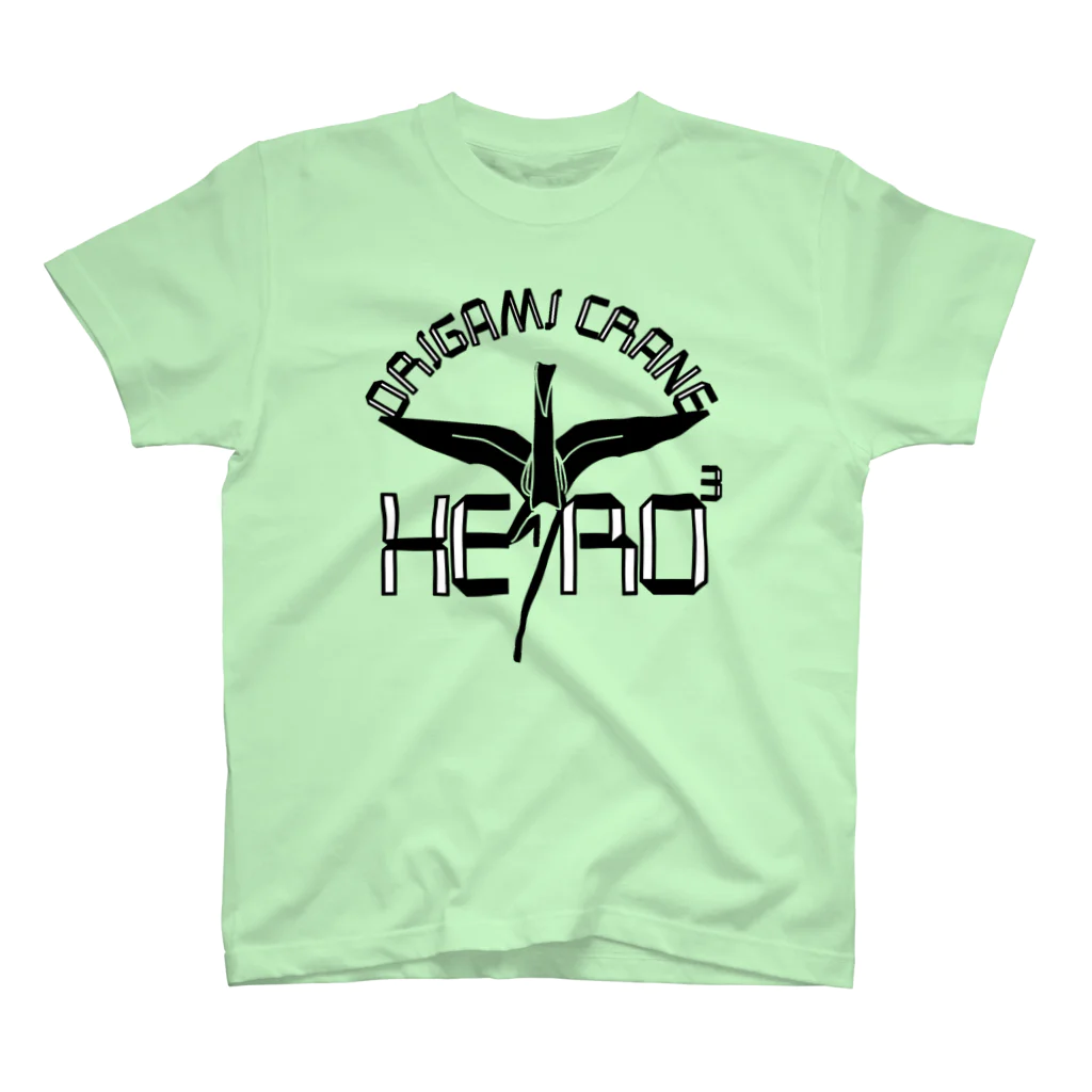 ハム吉のORIGAMI HERO(黒ver) Regular Fit T-Shirt