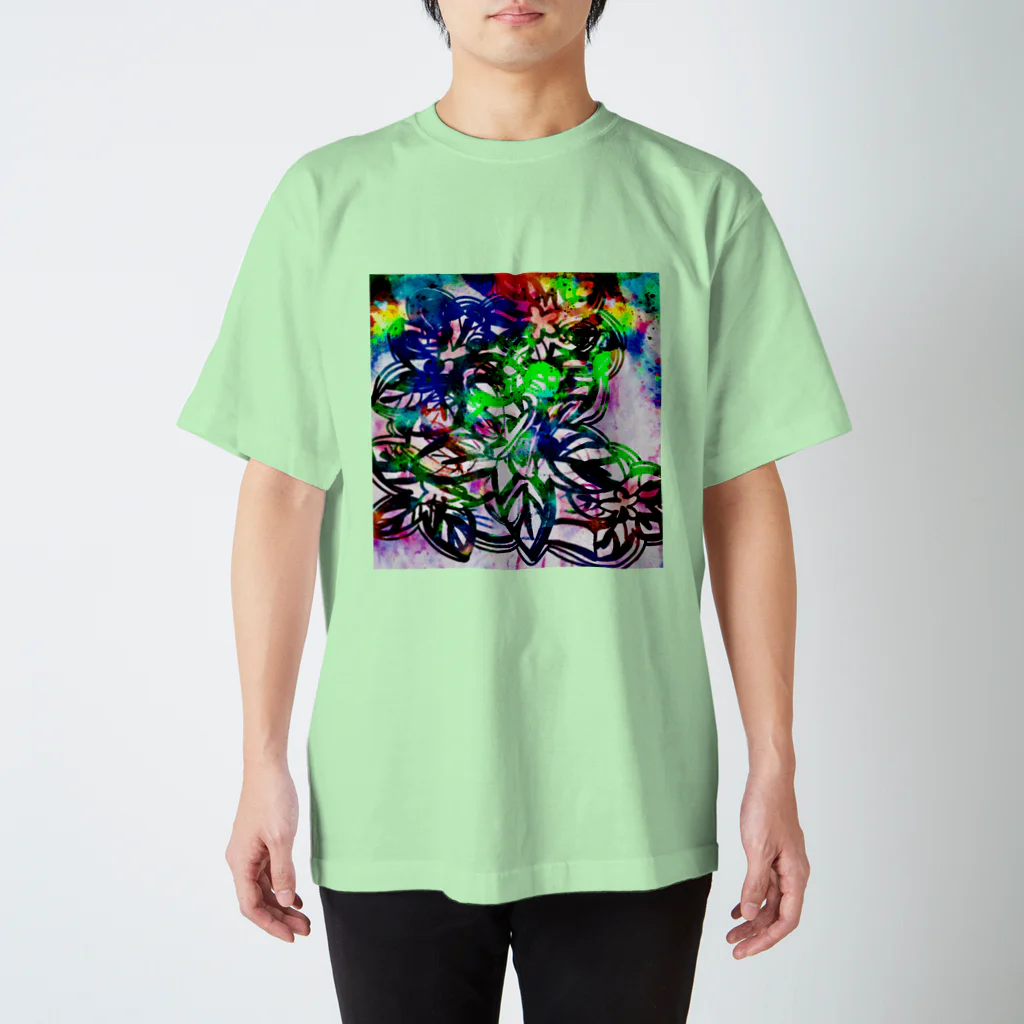 pucho_mermaidのTropical flowers  Regular Fit T-Shirt