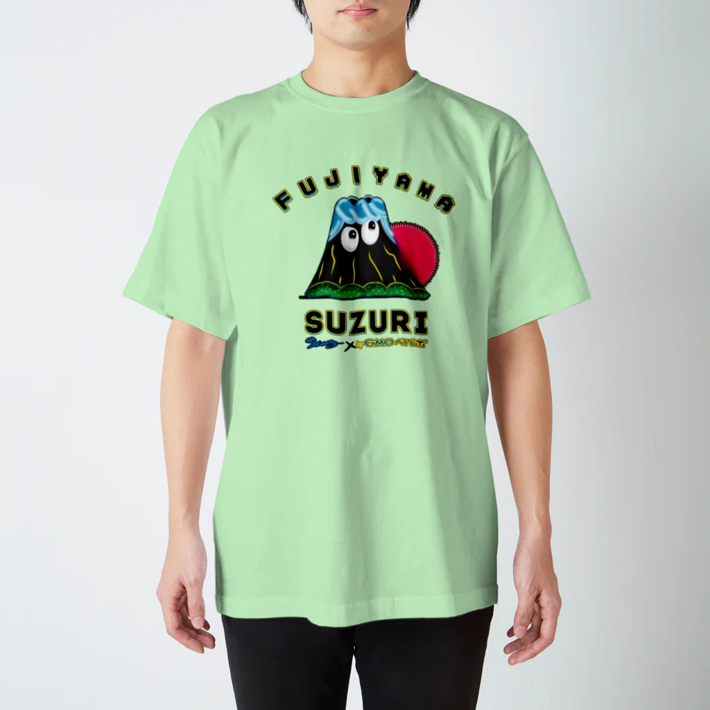 ＳＩＬＶＥＲＷＯＬＦＭＥＮmixculturedesinのSWM×GMO勝手にコラボ「FUJIYAMA」 スタンダードTシャツ