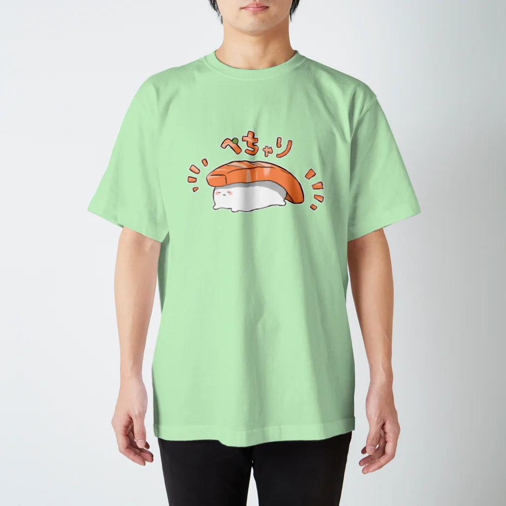 伊達丸のぺちゃりサーモンくん スタンダードTシャツ