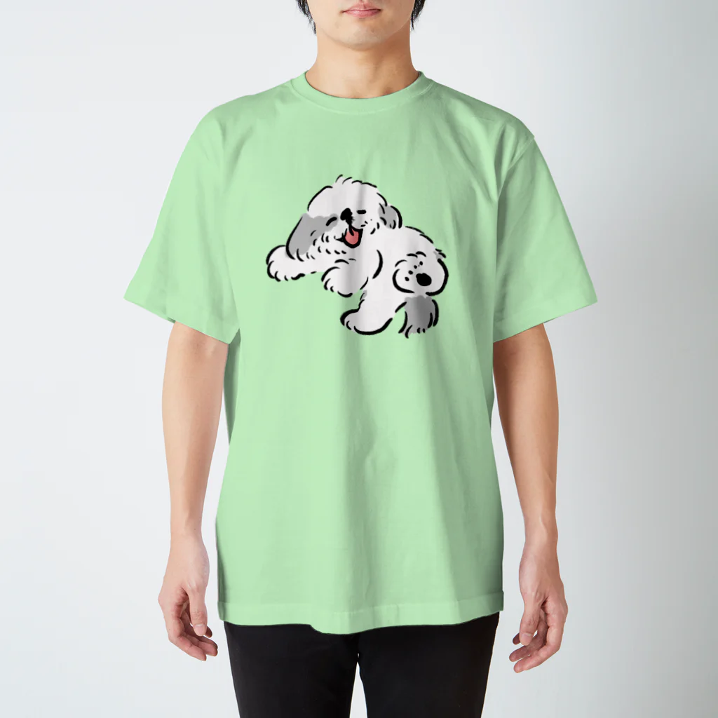 ぺろぺろぺろぺろ【せいこせんせい】のシーズー ニコニコ 　グレー　【せいこせんせい】犬 Regular Fit T-Shirt