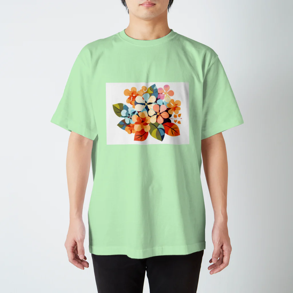 太陽の光に包まれて　Wrapped in Sunlightのカラフル紫陽花 Regular Fit T-Shirt