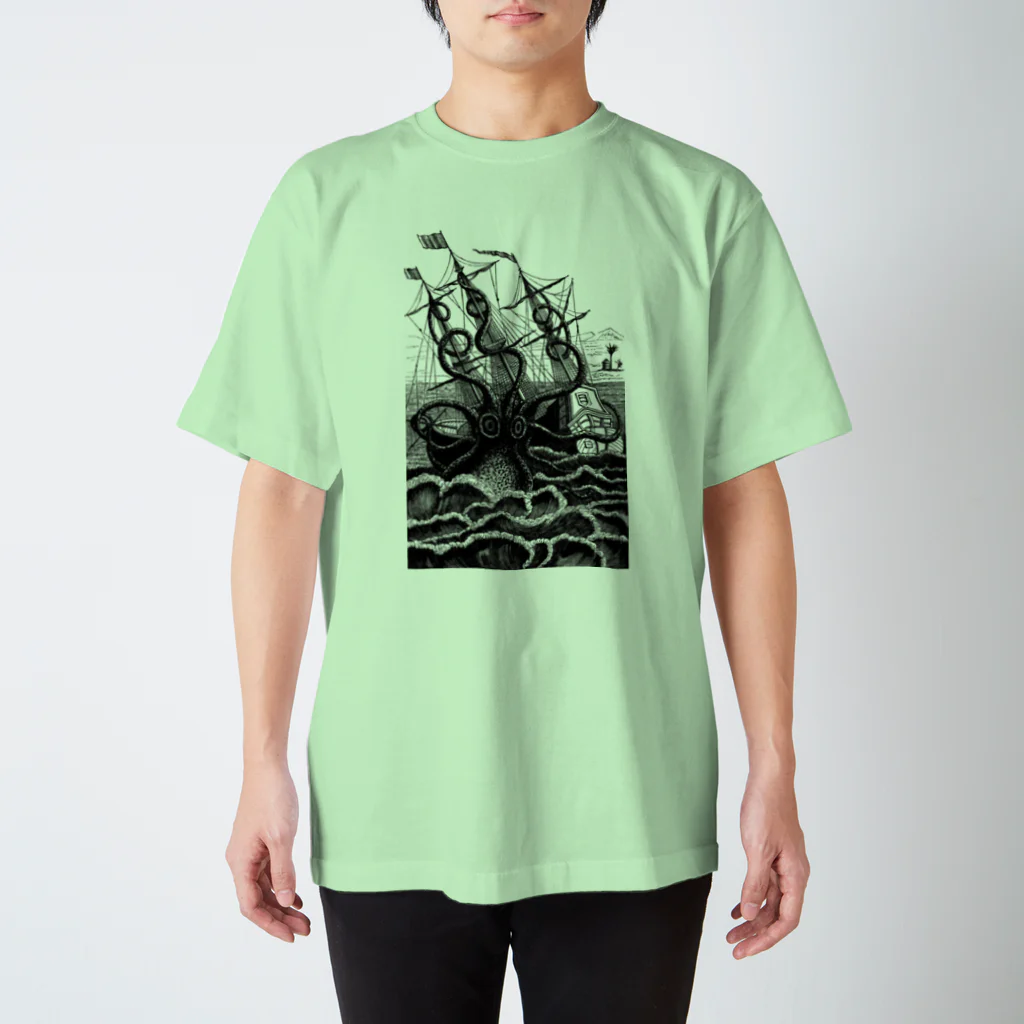 Saza-nami Antique designの海の怪物、クラーケン！！ Regular Fit T-Shirt