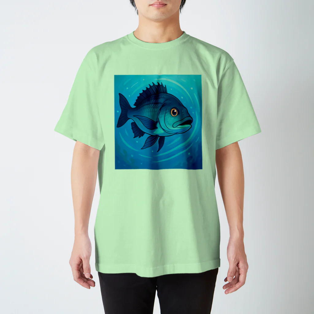 UMI no Palette（ウミのパレット）のChinu Glide - 夏の海を駆けるクロダイ Regular Fit T-Shirt