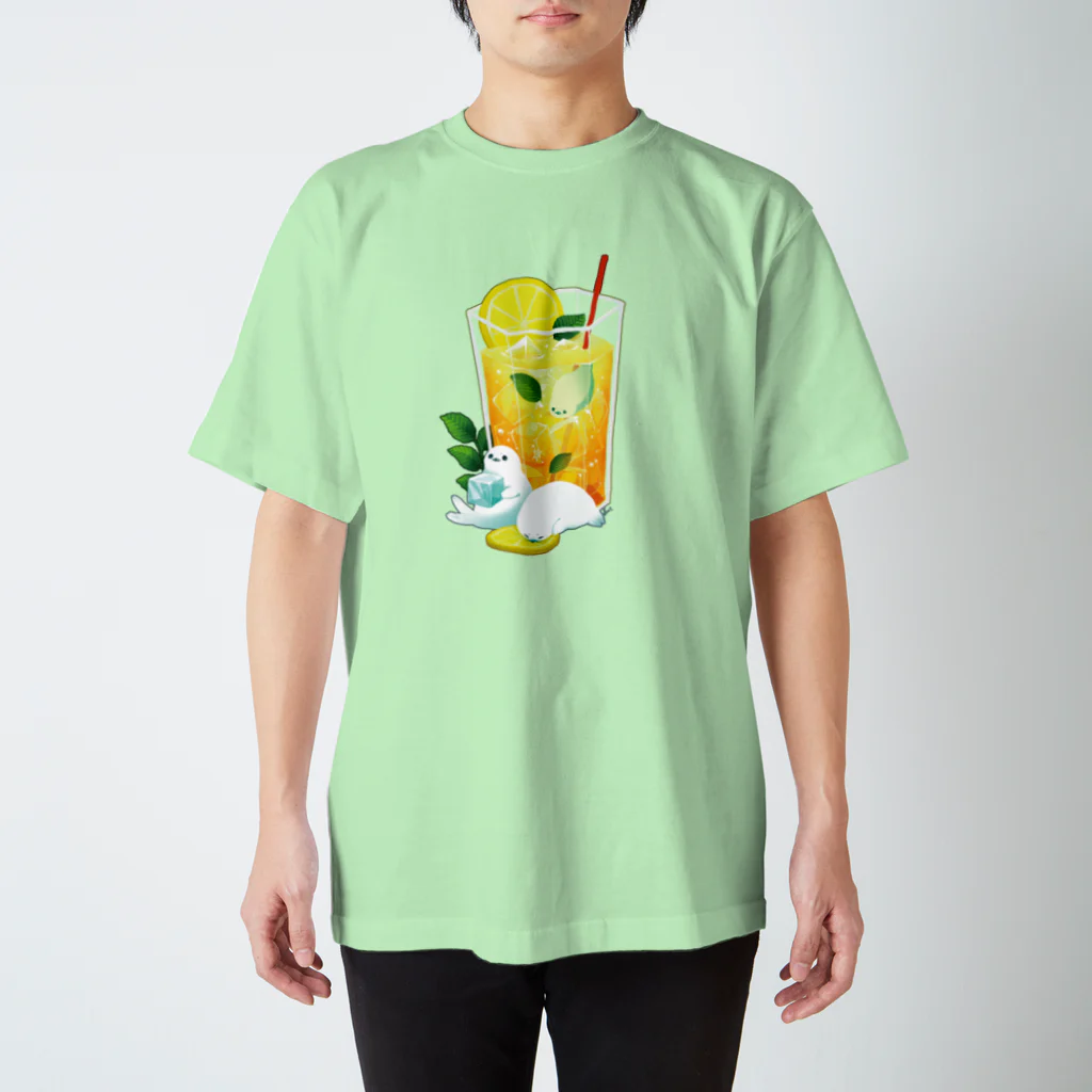BARE FEET/猫田博人のレモンティーアザラシ スタンダードTシャツ