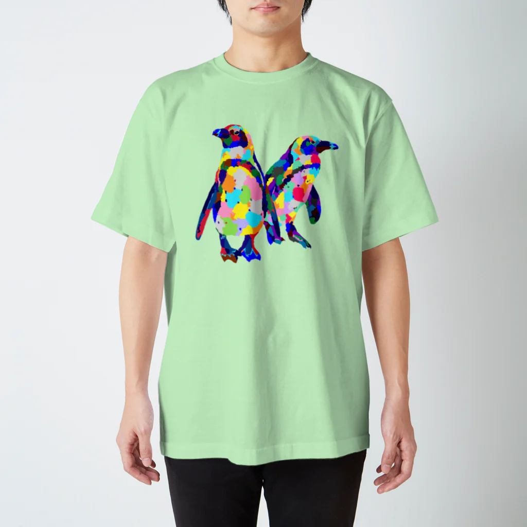 meiroのカラフルなペンギン スタンダードTシャツ