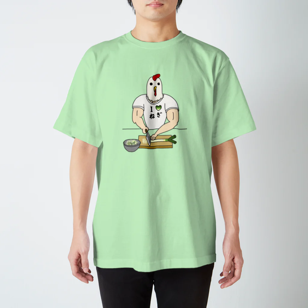 すとろべりーガムFactoryのひたすらネギを切るニワトリ男 티셔츠