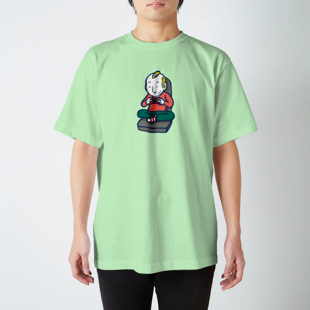 Oedo CollectionのGaming Boy(ビッグイラスト)／濃色Ｔシャツ Regular Fit T-Shirt