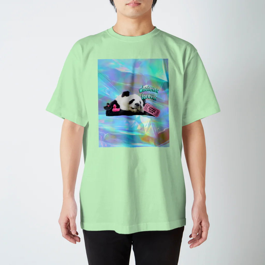 𝙈𝙊𝙈𝙊'𝙨 𝙎𝙝𝙤𝙥のホログラム & レトロpanda-02 スタンダードTシャツ