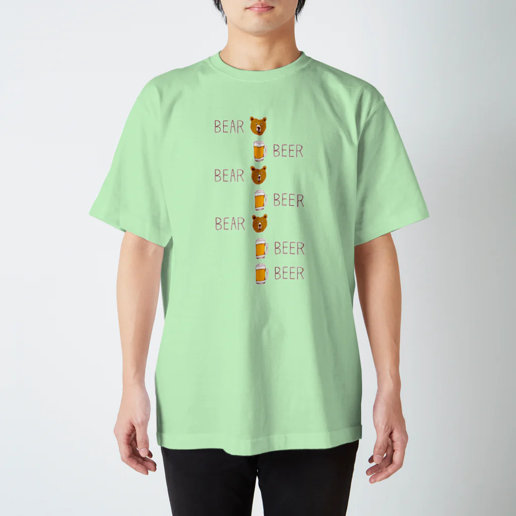 NIKORASU GOのビールデザインTシャツ「ベアビアベアビアベアビアビア」（Tシャツ・パーカー・グッズ・ETC） Regular Fit T-Shirt