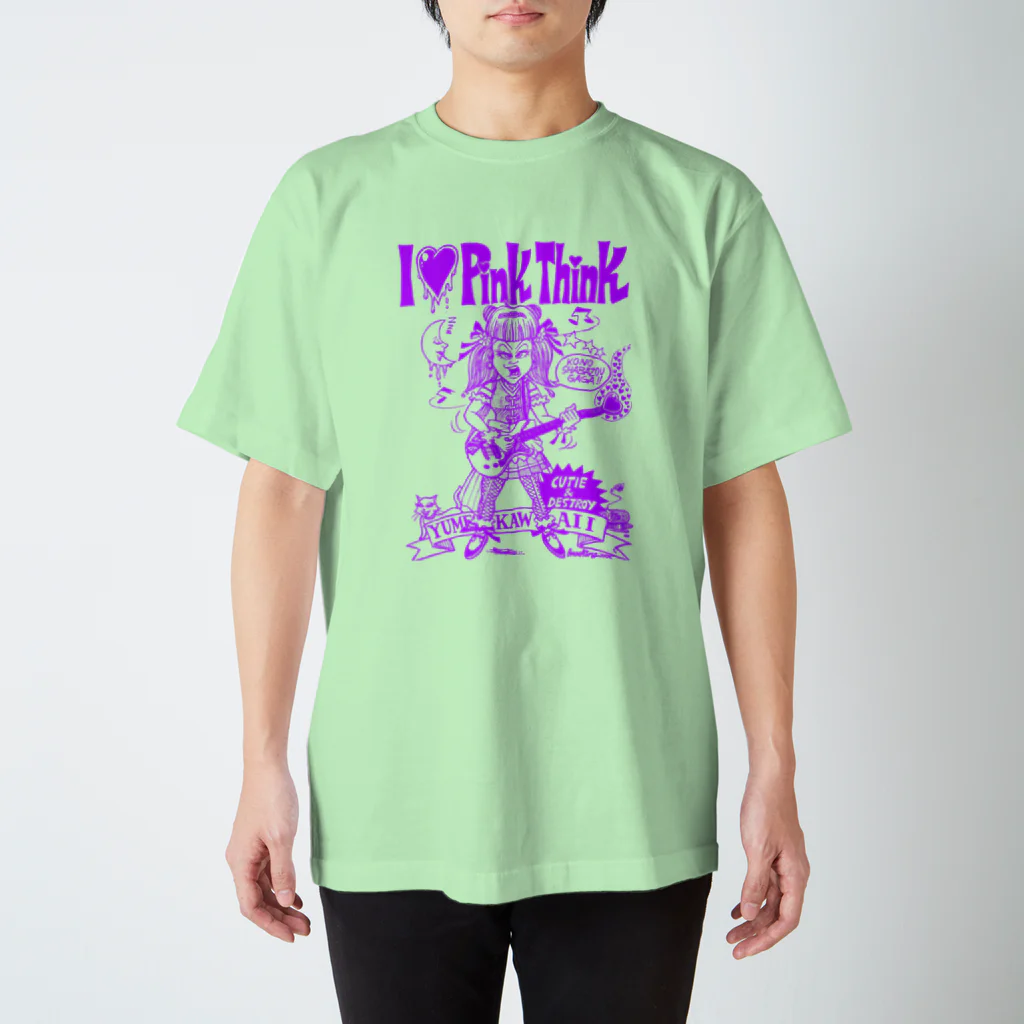 PinkThinkの紫　PinkThink Regular Fit T-Shirt