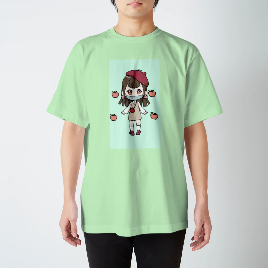 ありんこプロダクションの青リンゴちゃん（みかんが好き！） スタンダードTシャツ