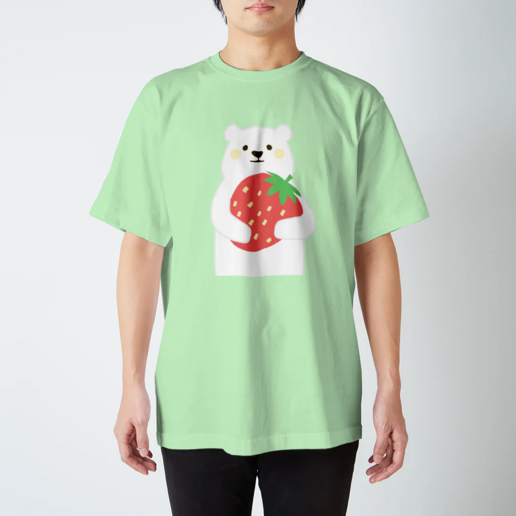 なかむらけんたろうのイチゴを持ったしろくまさん スタンダードTシャツ