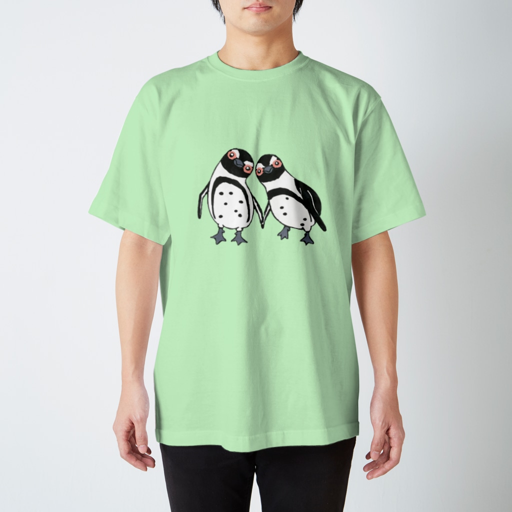 penguininkoの仲良しのケープペンギンさんたち🐧🐧① Regular Fit T-Shirt