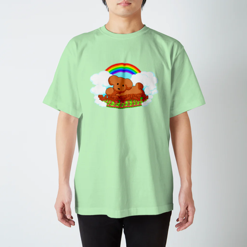 ✨🌈✨ユラクラカン🇯🇵 ✨🌈✨のトイ・プードル🌈ファミリー🌈レインボー　バージョン 티셔츠