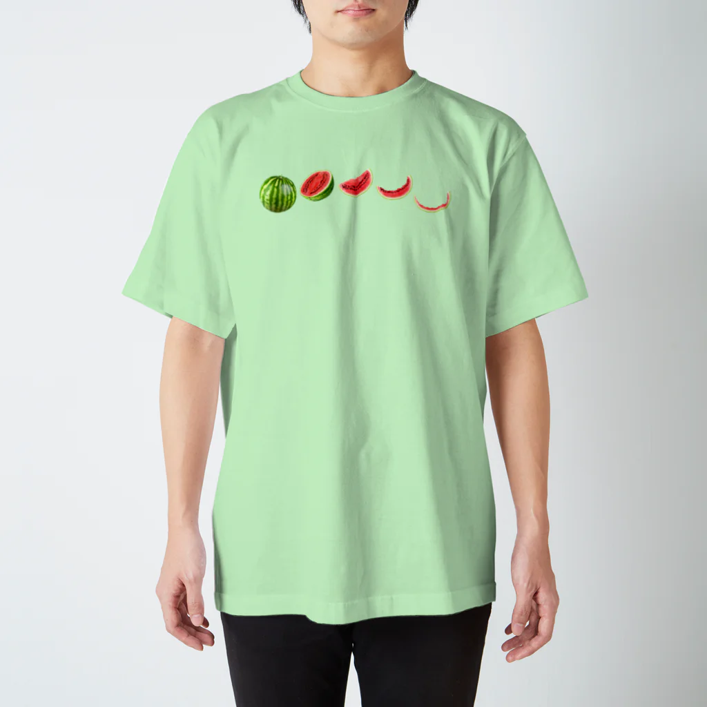 ☀️ひなたぼっくすの🍉スイカの満ち欠け(写真) Regular Fit T-Shirt
