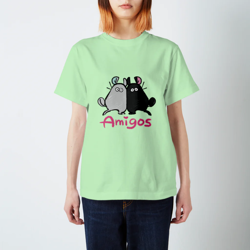 Líneas de aska “Askaの紙上絵”のLos amigos(友達) スタンダードTシャツ