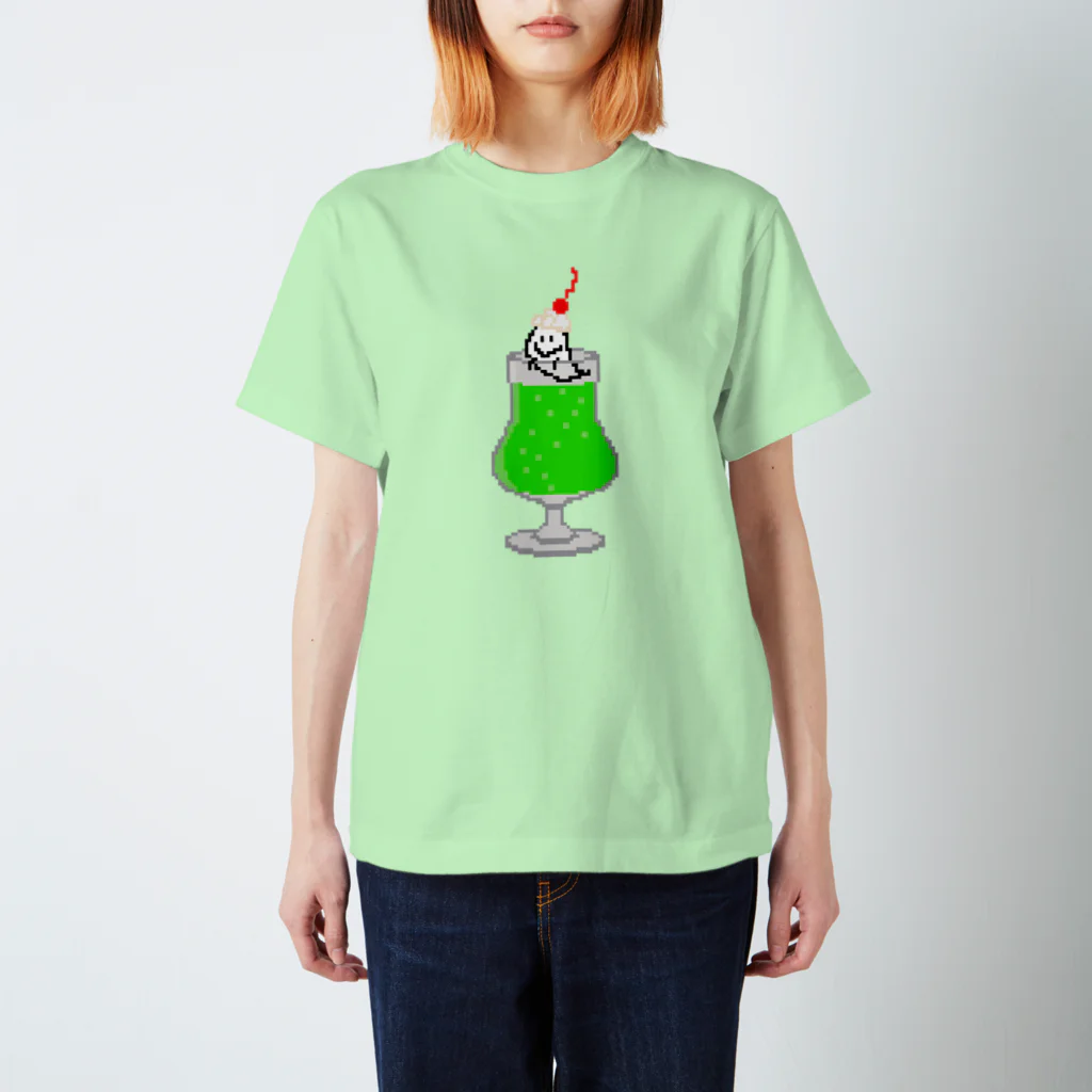 たこやき🐙のメロンソーダゆうれいちゃん スタンダードTシャツ