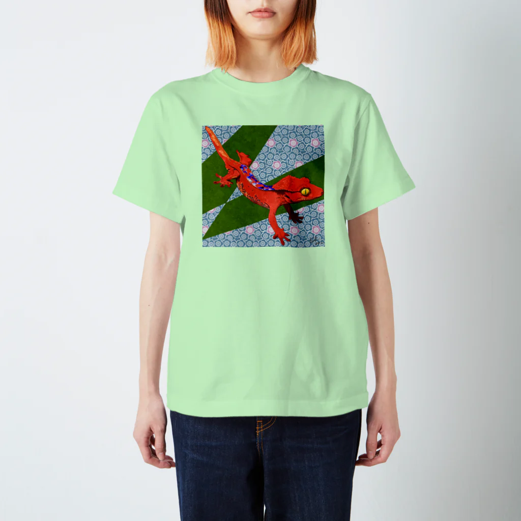 KEY PRISMのクレステッドゲッコー「Asuka」002 スタンダードTシャツ