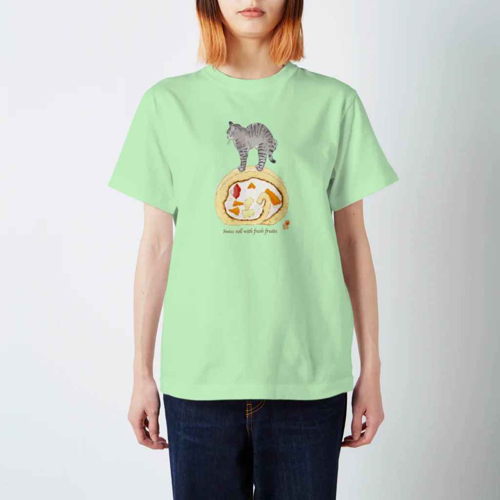 元祖ふとねこ堂のにゃんこロール スタンダードTシャツ