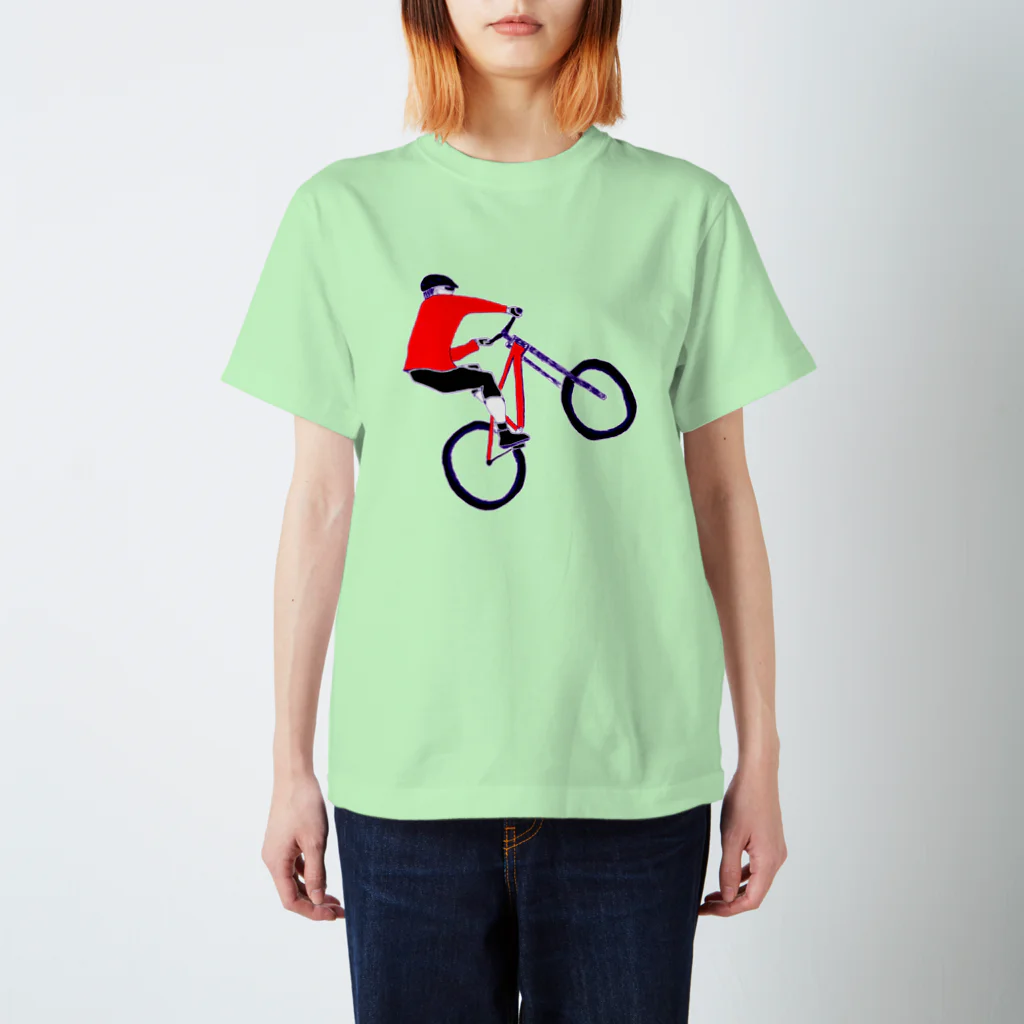 NIKORASU GOのMTBデザイン「RIDE」 スタンダードTシャツ