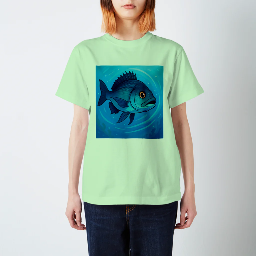 UMI no Palette（ウミのパレット）のChinu Glide - 夏の海を駆けるクロダイ Regular Fit T-Shirt