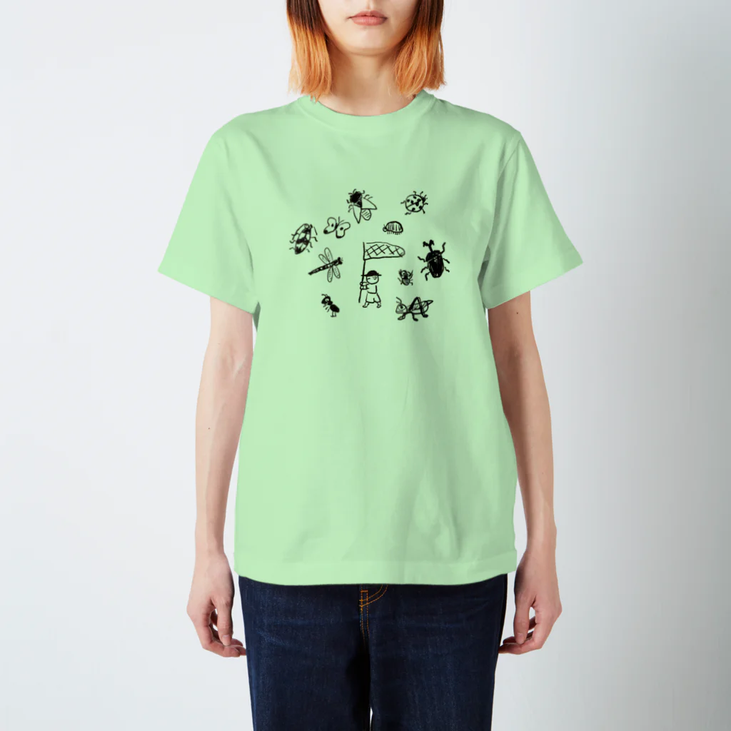 霜田あゆ美shopの虫くん（黒） スタンダードTシャツ