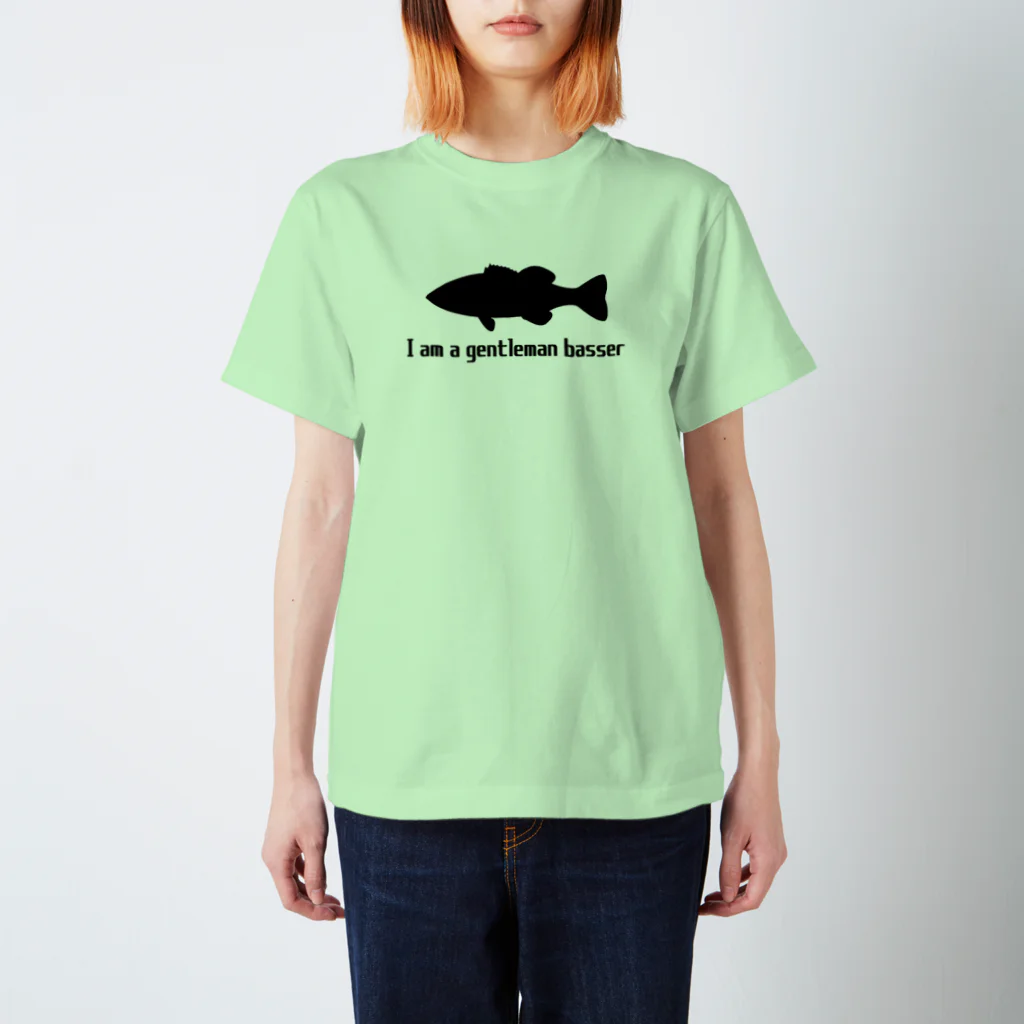つりてらこグッズ(釣り好き＆おもしろ系)のジェントルマンバサーＴシャツ スタンダードTシャツ
