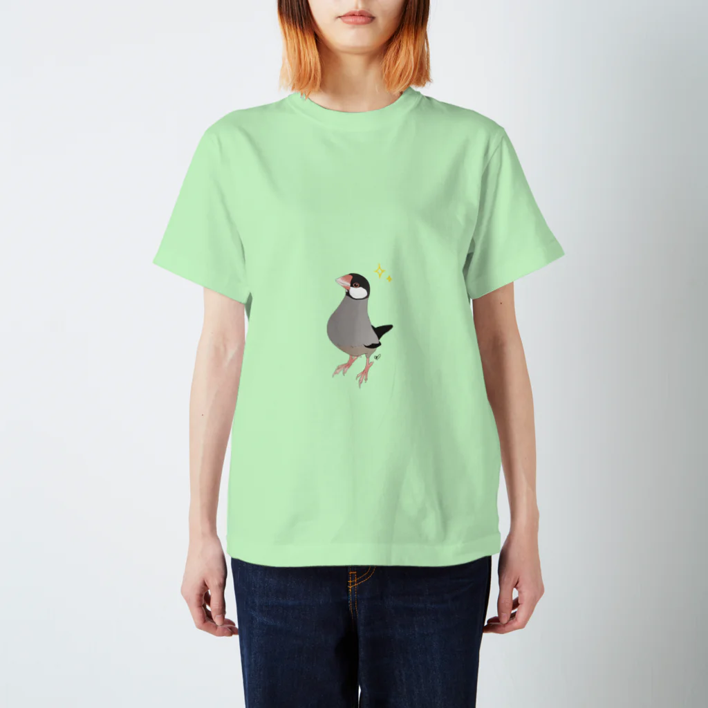 calcalの見張り桜文鳥 Regular Fit T-Shirt