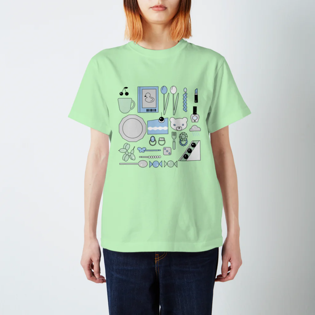 めめ郎のかわいいものたち　ブルー Regular Fit T-Shirt