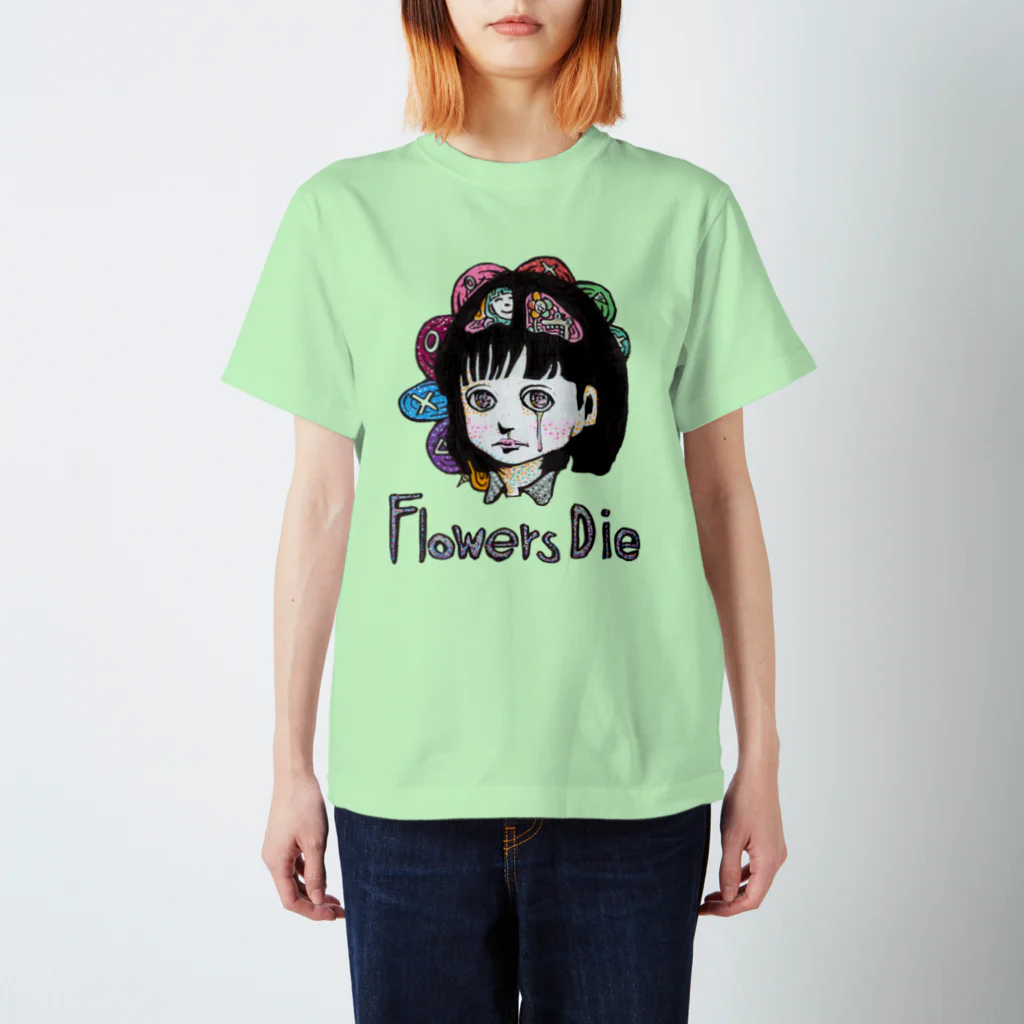 bourutarouのFlower Dies Regular Fit T-Shirt