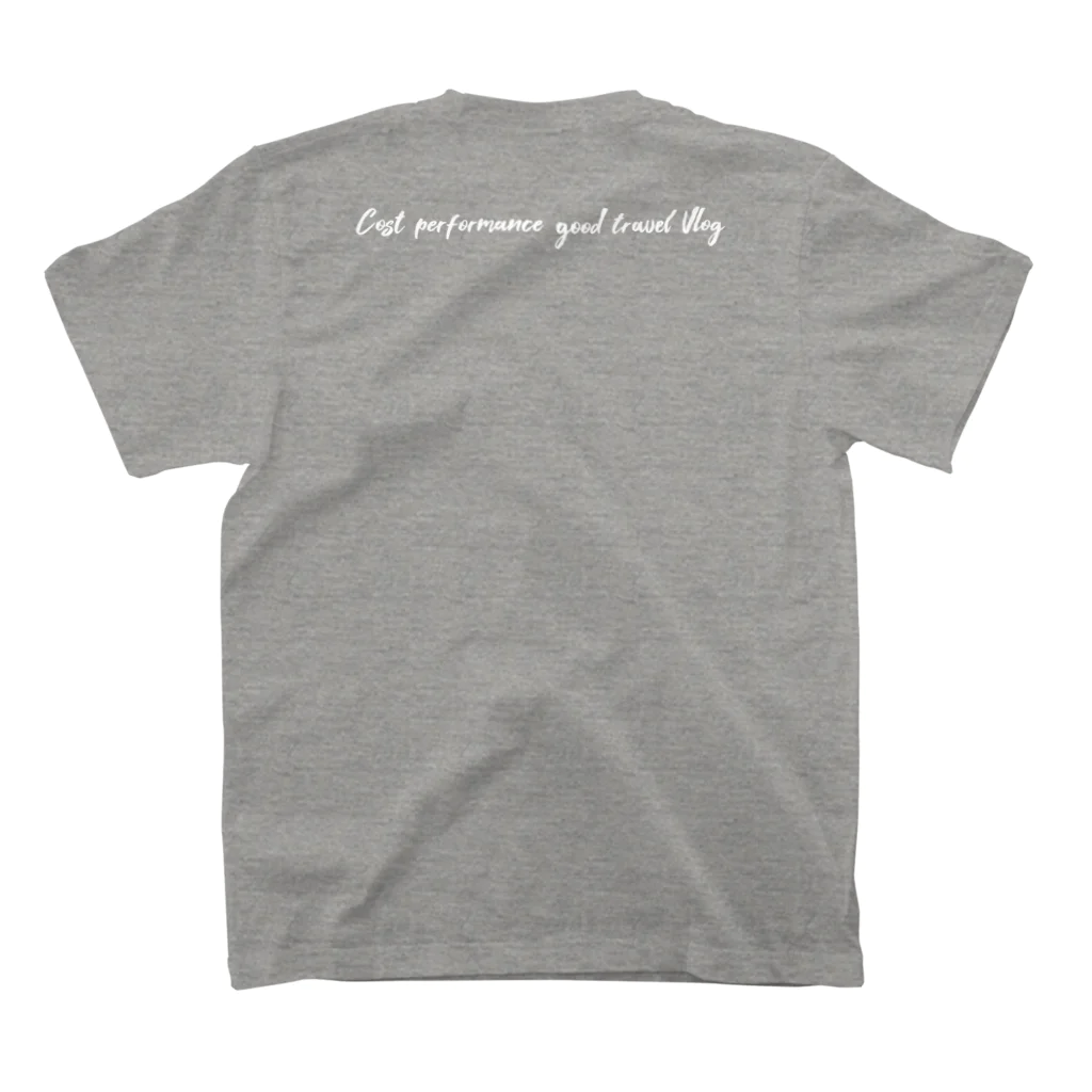 トト / TraBest - コスパの良い旅Vlogの全14色 白字バックプリント デフォルトロゴ スタンダードTシャツ Regular Fit T-Shirtの裏面