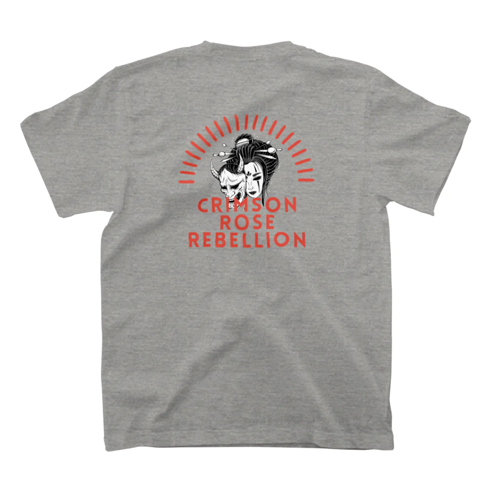 CHIBE86のCrimson Rose Rebellion スタンダードTシャツの裏面