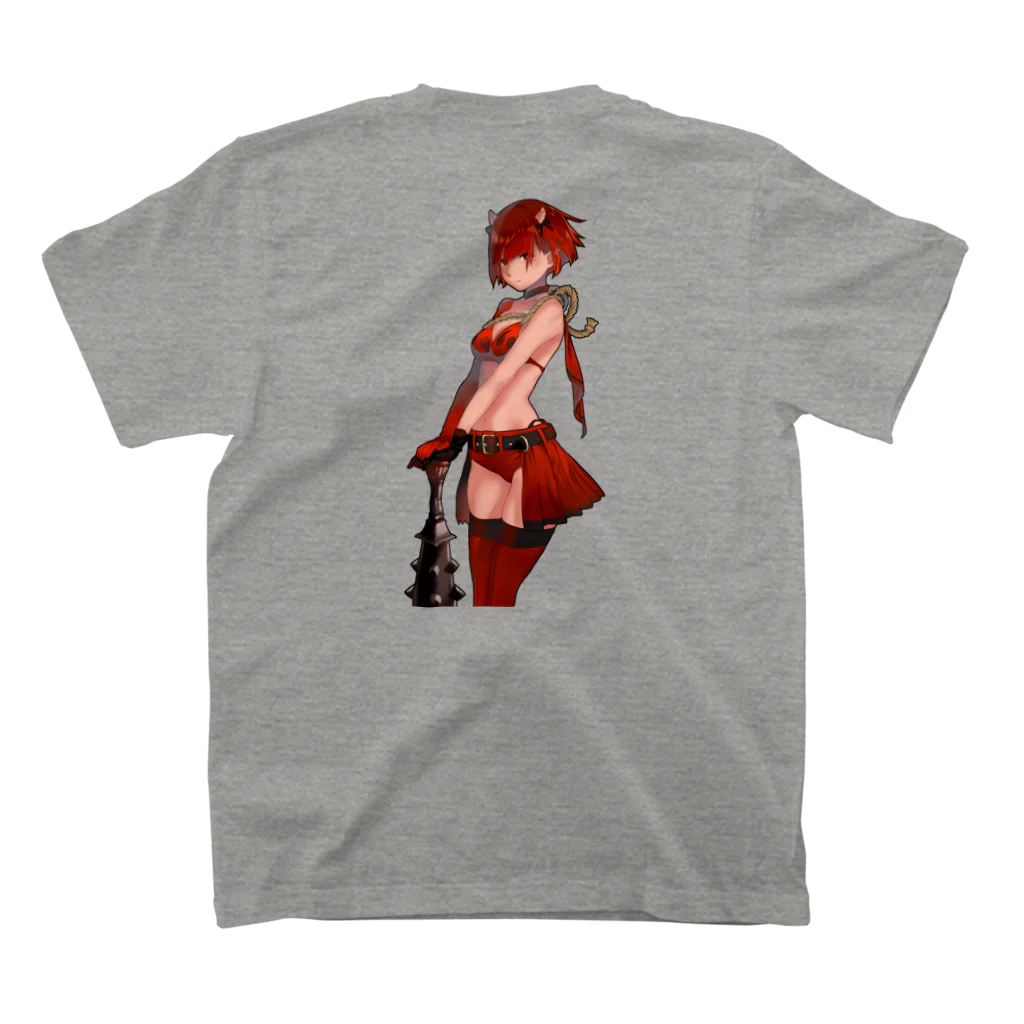 まだら屋の鬼っ娘（姉） スタンダードTシャツの裏面