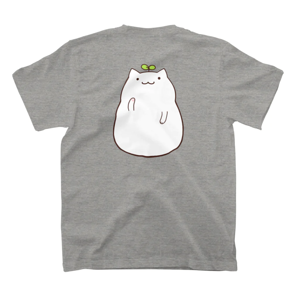 有葉🌱の猫の手でも貸します スタンダードTシャツの裏面