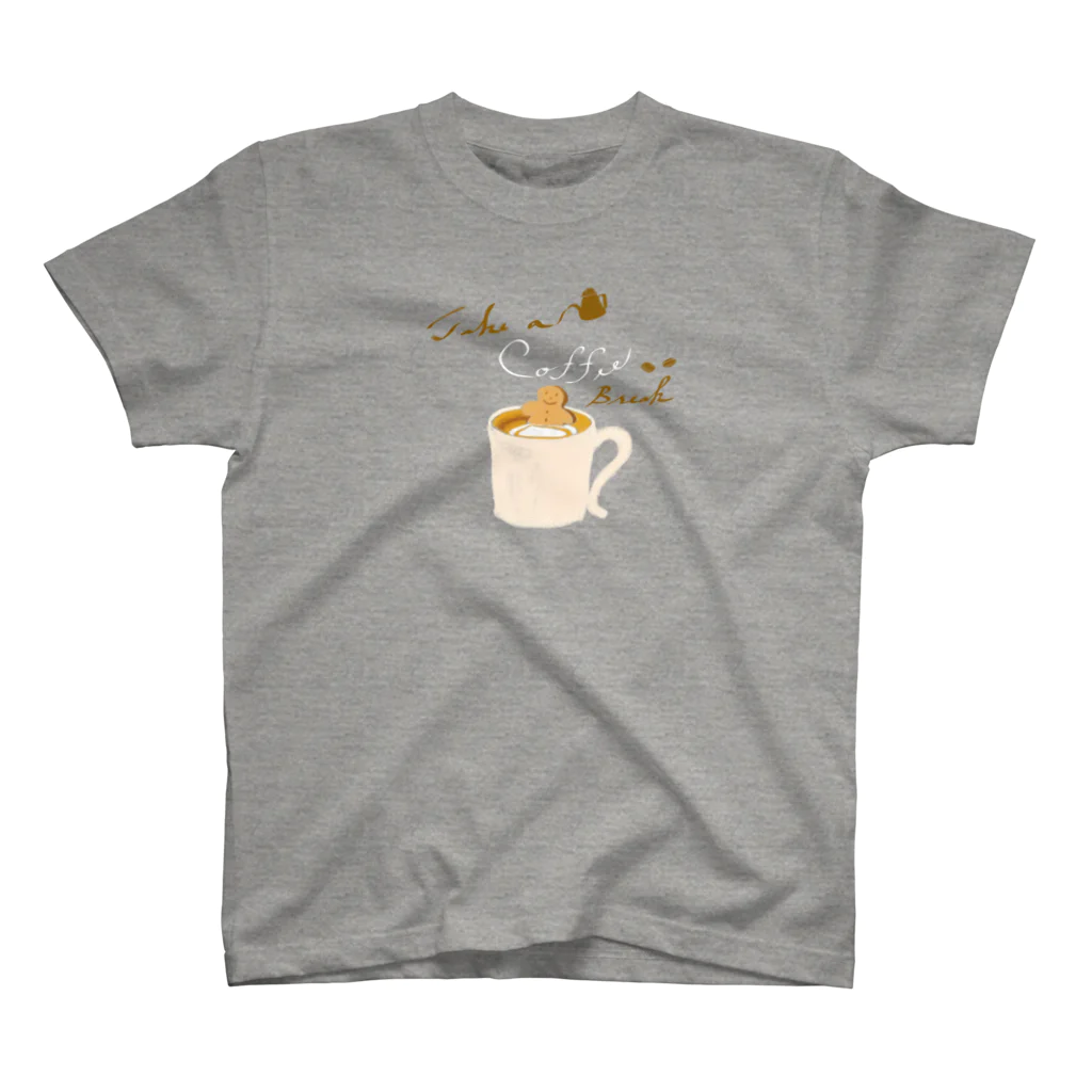 kiki25のcoffee time(コーヒー白字) Regular Fit T-Shirt