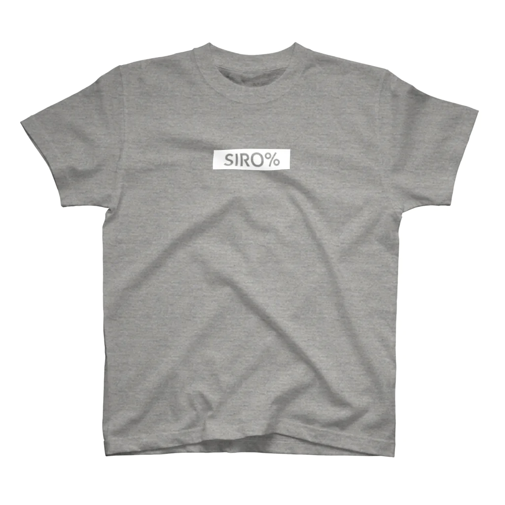 SIRO%(しろぱーせんと)のSIRO% BOX LOGO（White） Regular Fit T-Shirt