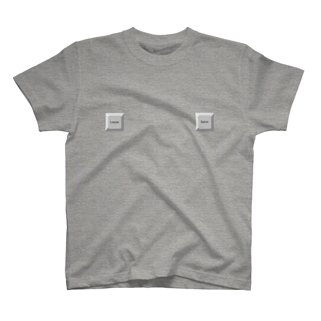 ◤◢◤◢◤◢◤◢のLower_Raise(Gray) スタンダードTシャツ